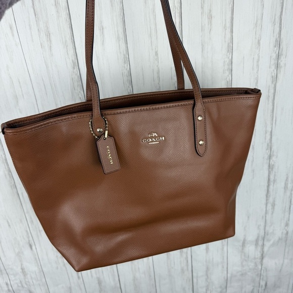 Coach tan brown tote bag - Picture 1 of 10